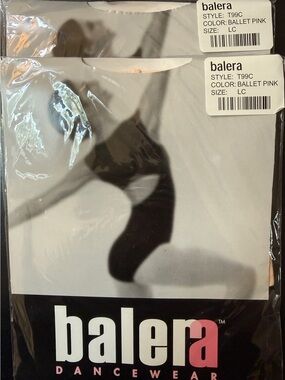 2 Pair Balera Ballet Pink Footed Tights